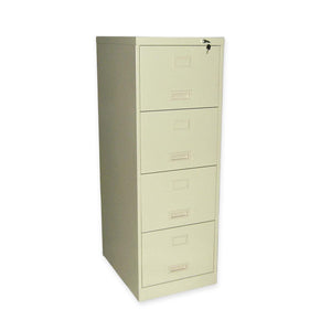 HFC-132C 4-drawer vertical steel filing cabinet, featuring a sleek recessed handle design.