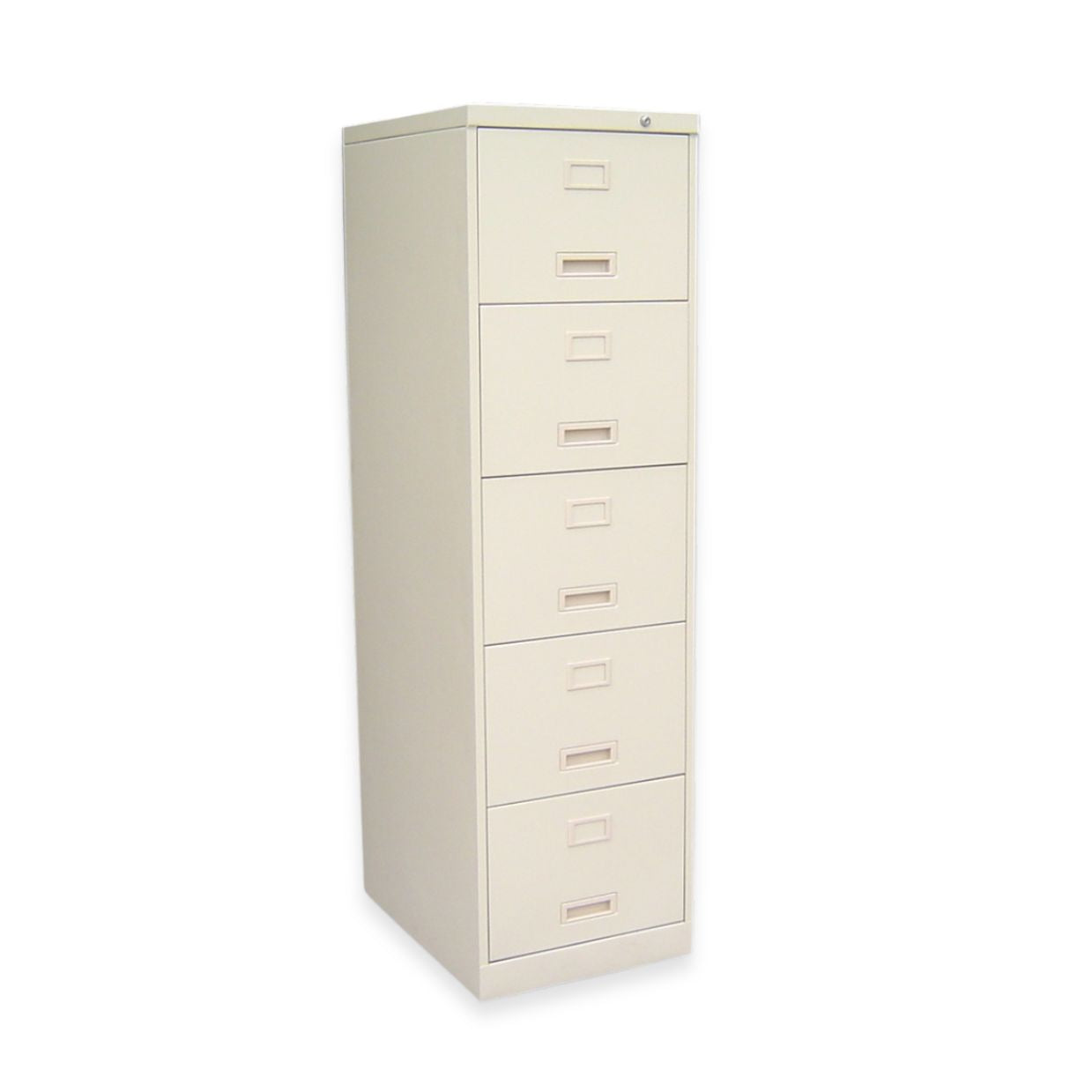 HFC-132D 5-drawer high-capacity steel filing cabinet, maximizing vertical office storage space with a secure locking system.