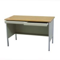 HFD-122 Steel Table with Two Drawers & Wooden Top