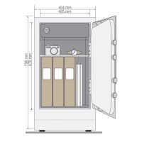 Yale® Elite Safe for Multi-purpose with bottom wheel rollers (Medium) - YSELC/680/B1 - Image 3